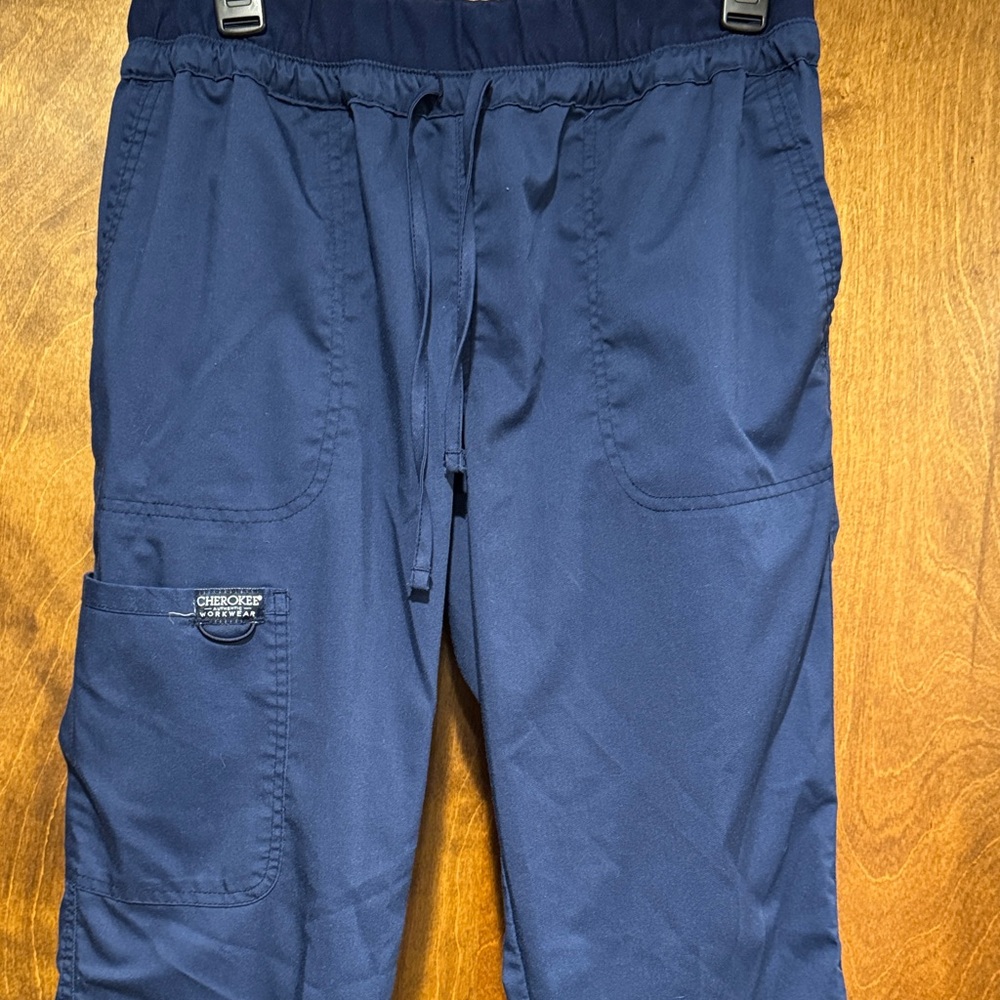Cherokee Women's Navy Cargo Scrub Pants